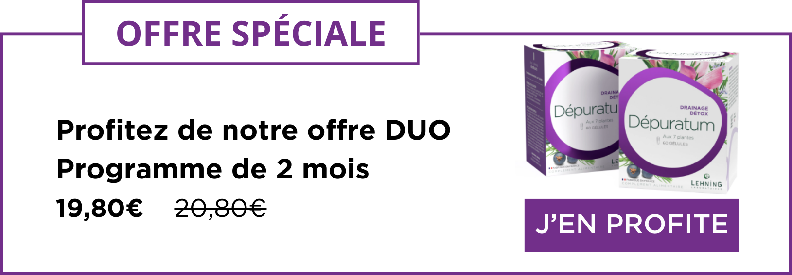 Offre Pack Détox Laboratoires Lehning